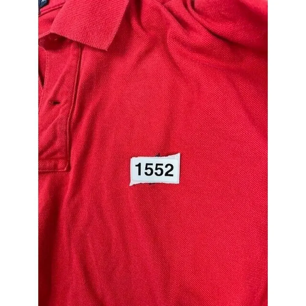 Polo Ralph Lauren Shirt Men's XL RED Collared Short Sleeve Polo Custom‎ Fit